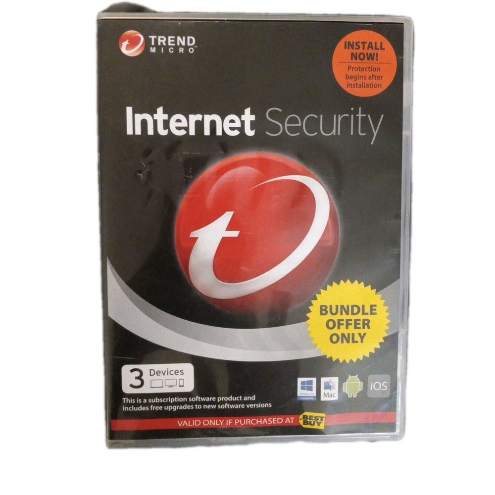 Trend Micro Internet Security Bundle PC Mac iOS Advanced Protection Software
