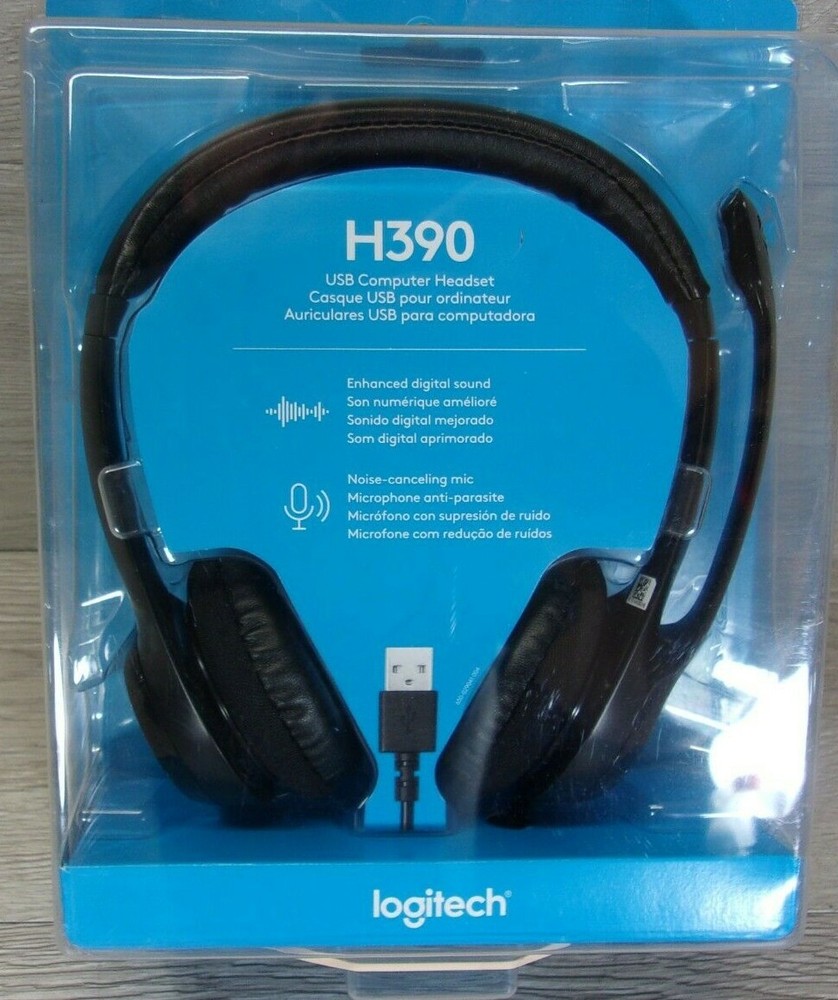 Logitech H390 Stereo USB-A Computer Headset new in box