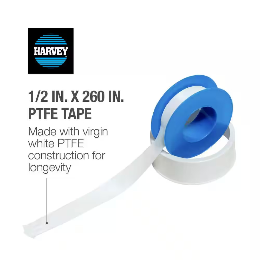 1/2 In. X 260 In. PTFE Tape 5-Pack