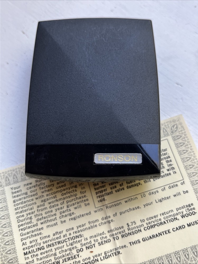 RONSON VARATRONIC Piezo-Electric Silver Engine Turned Lighter Made W. Germany