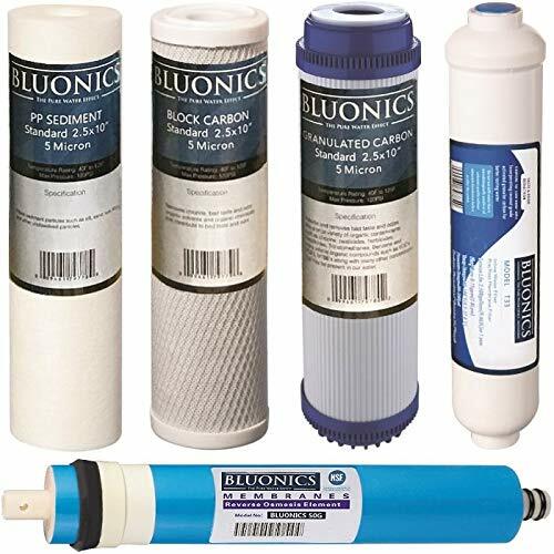 Reverse Osmosis Replacement Filter Set  RO Cartridges 5 pcs w/ 50 GPD Membrane 1