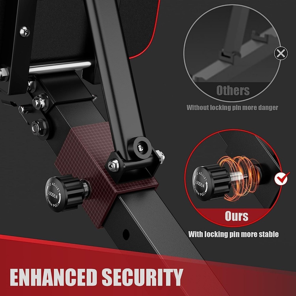 Pre-Owned Weight Bench Adjustable Foldable Strength Training Full Body Workout