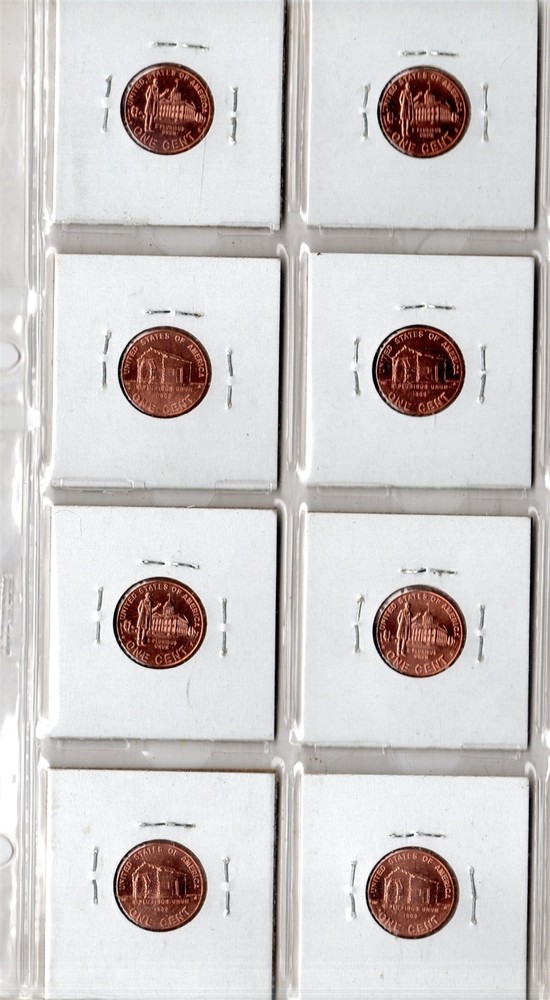 2009 P & D YEARS BU 8 (EIGHT) Penny SINGLES FROM ROLLS