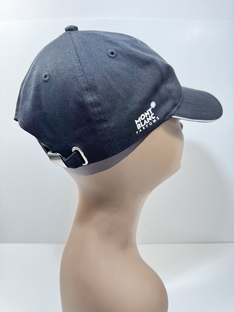 Montblanc Parfums Slideback Hat Black One Size Solid Adjustable Blank