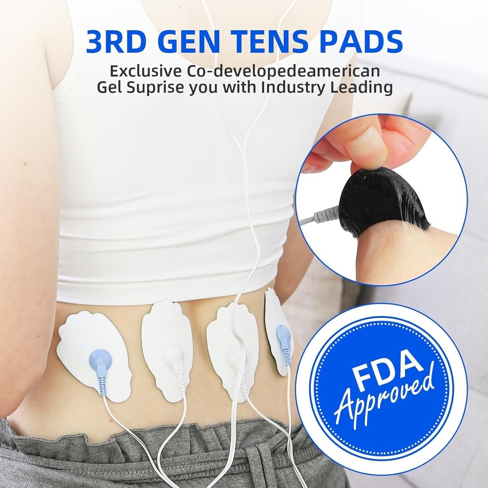 TEC.BEAN 20-Pack TENS/EMS Unit Replacement Pad Compatible with MEDVICE Belifu