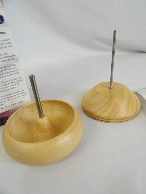 Beadalon Spin-n-Bead Wooden Bead Spinner and Seed Bead String Tools