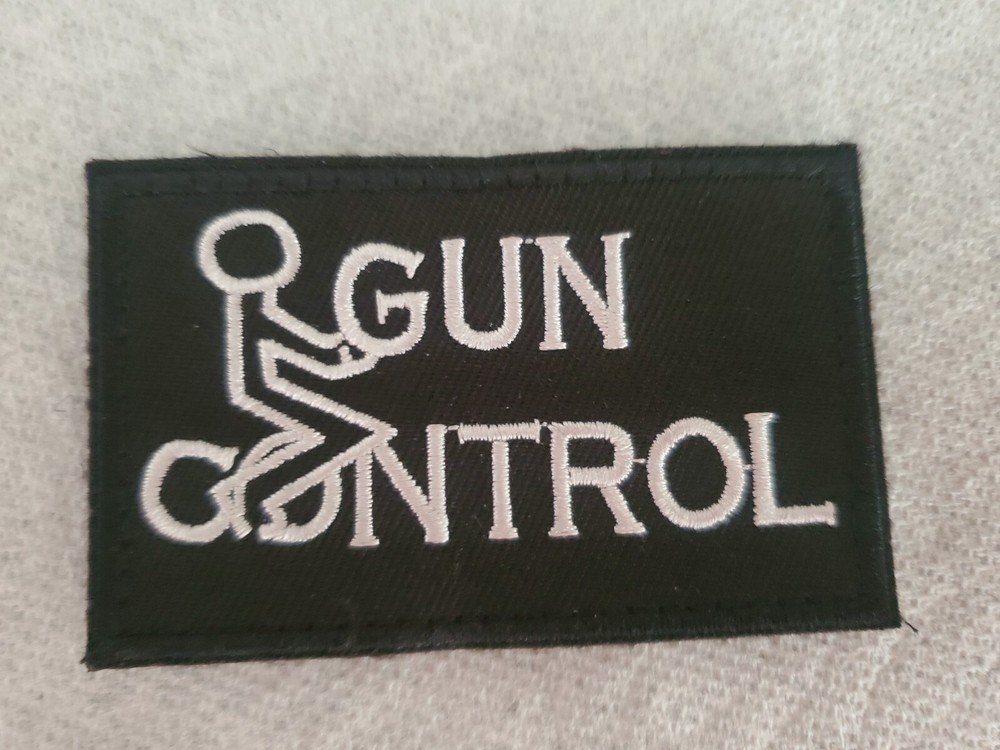 GUN CONTROL 2nd Amendment Tactical Morale Patch Hook and Loop