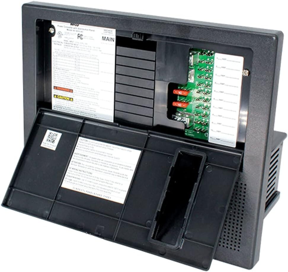 WF-8955-AD Power Converter Charger with Distribution Center for 30 Amp AC Black