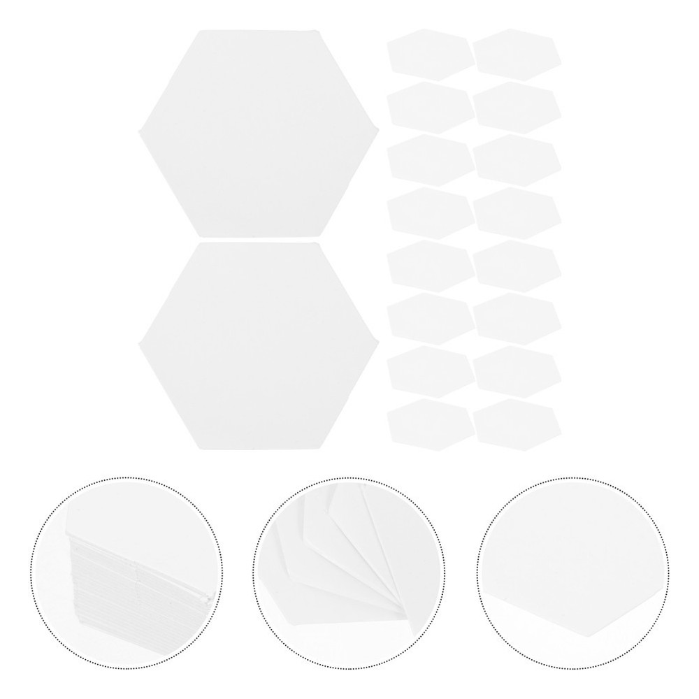 300 Pcs Hexagon Papers Decorative Patchwork Tool Hexagonal for Reusable