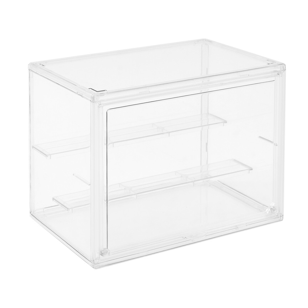 Step-layering Clear Display Case PET Tabletop Storage Box Figurines Display Box