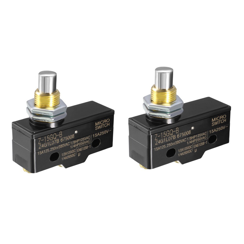 2pack Z-15GQ-B 1NO + 1NC Panel Mount Snap Button Type Micro Limit Switch