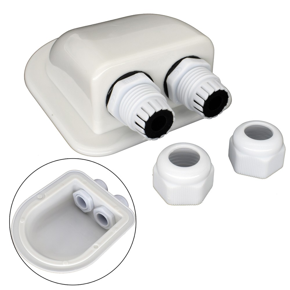 ABS Cable Entry Gland Waterproof Double Hole Junction Box RV Solar Panel Roof