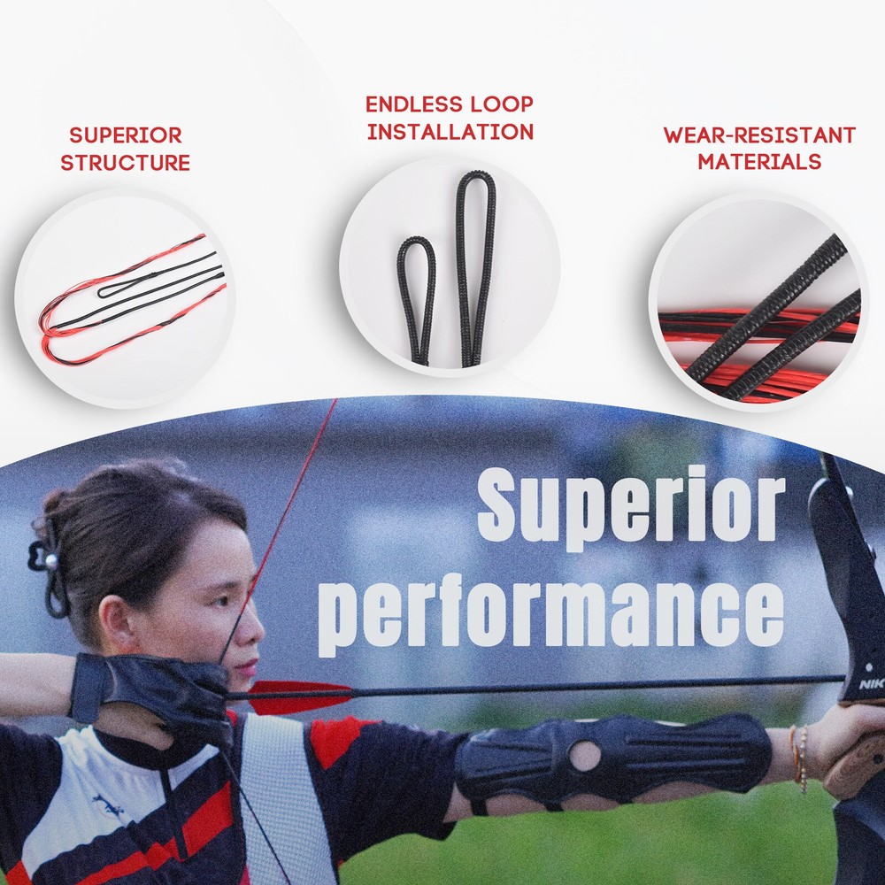 Bow String Replacement for Archery Recurve Bow & Longbow Bowstring 14 16 Strands