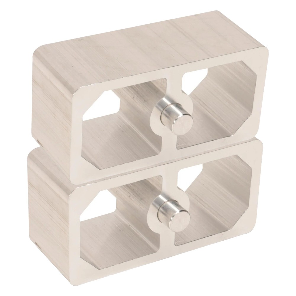 2 Inch Aluminum Extruded Leaf Spring Lowering Blocks - 2 Pack