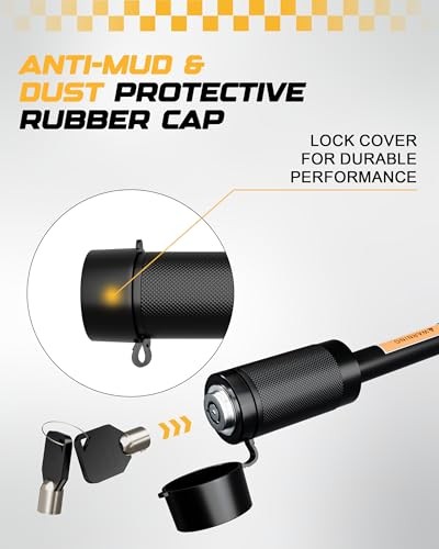 Trailer Hitch Locks, 5/8" Locking Hitch Pin for 2" and 2 1/2" 1 Pack Black