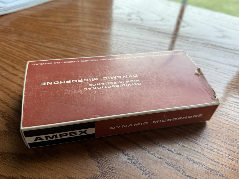 ⭐️Ampex 702 Microphone 50Kohms Dynamic Untested Excellent Condition Vintage