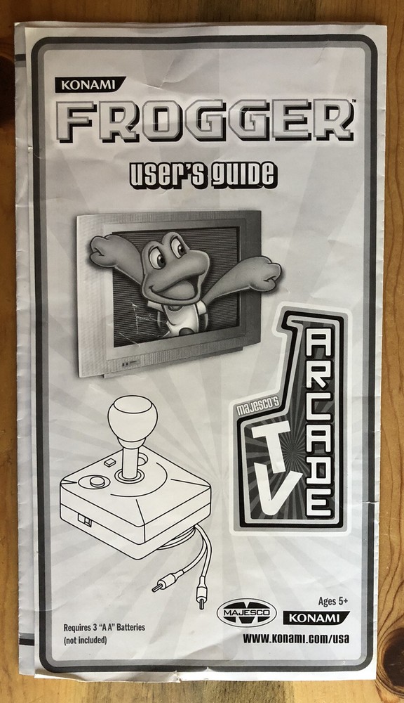 2004 Frogger Konami User Guide/pamphlet
