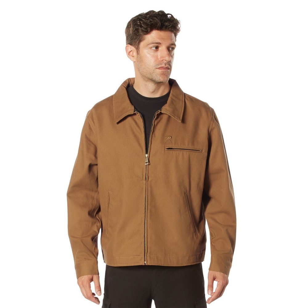 * ROTHCO * ' CANVAS WORK JACKET ' MENS ' SIZE MED ' WORK BROWN
