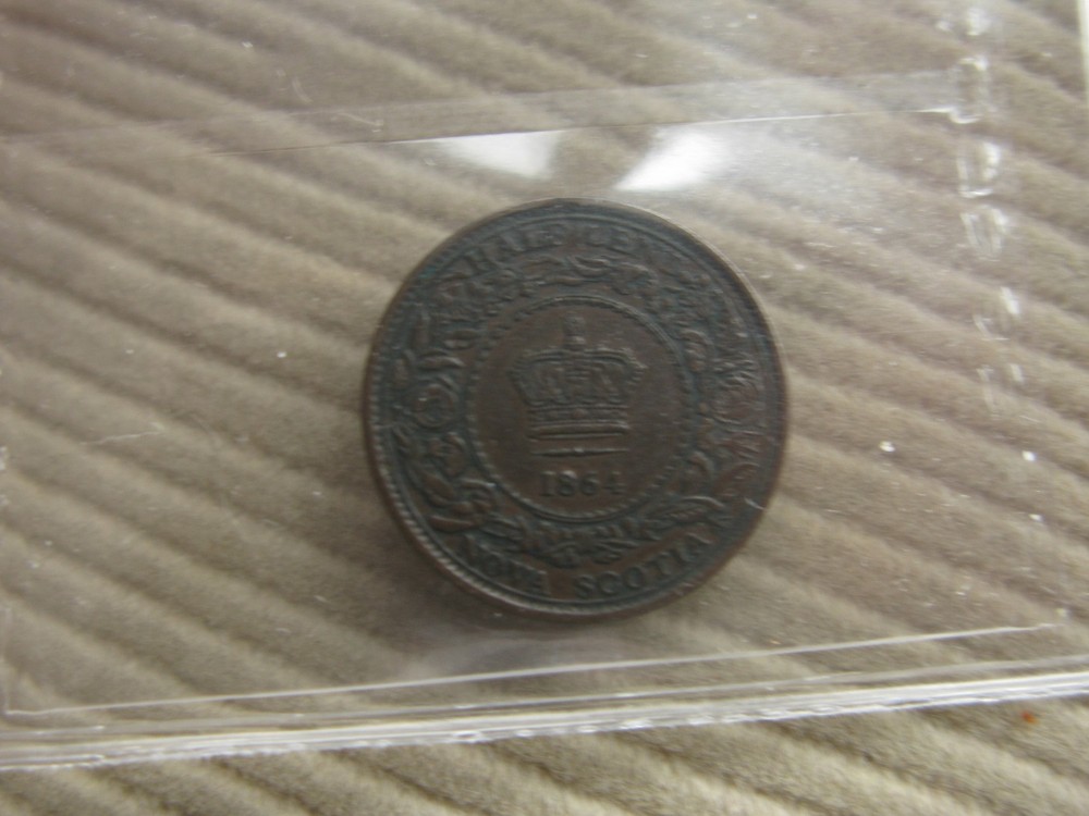 1864 Nova Scotia Half Cent - ICCS EF40