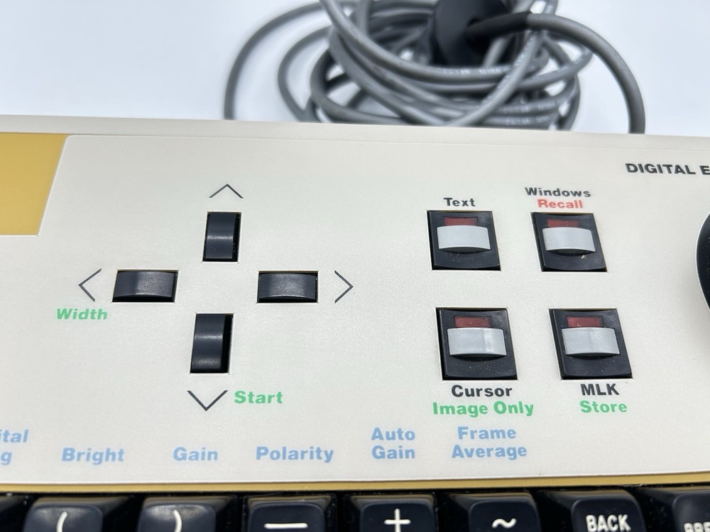KEVEX 8000K/B DIGITAL ELECTRON MICROSCOPY ANALYST KEYBOARD W/ TEMPLATE & CABLE