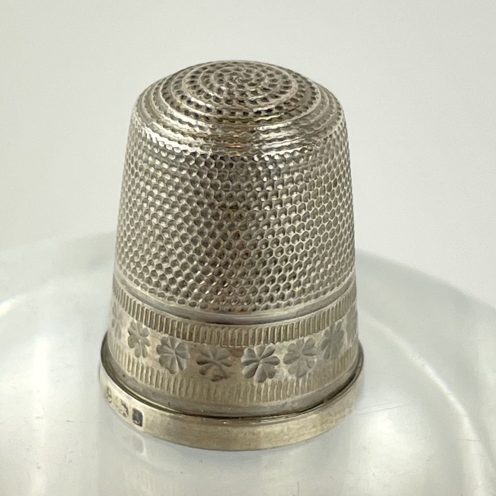 Vintage Solid Sterling Silver Thimble 2cm Probably David Hollander 1981 L #6