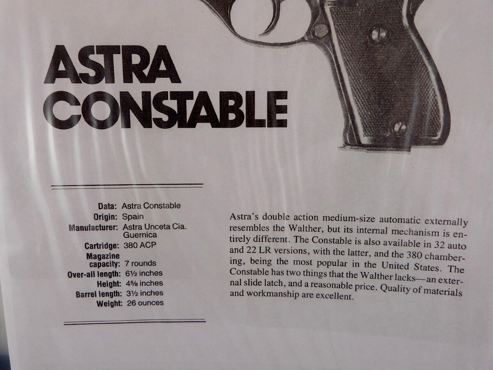 ASTRA CONSTABLE HAND GUN BREAK DOWN INSTRUCTION KIT