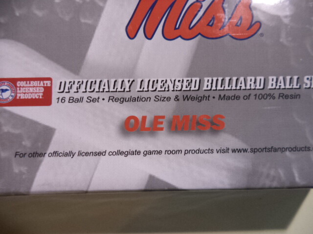 Ole Miss Billiard Ball Set