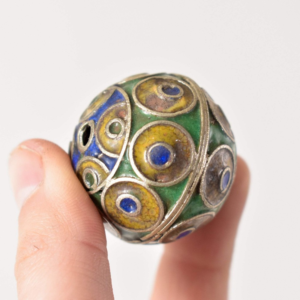 3 Metal Berber Beads Morocco