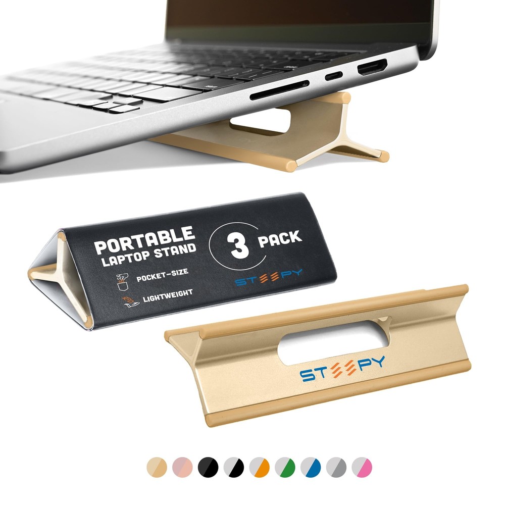 Adjustable Laptop Riser 3 Height Computer Stand for Desk Portable