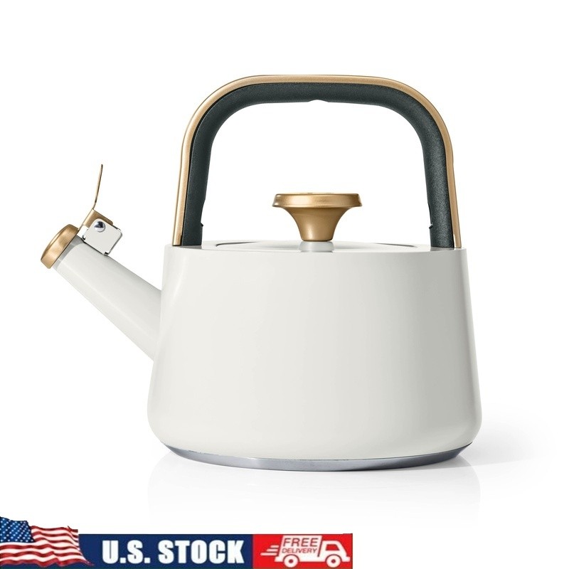 Ceramic Stovetop Kettle 1.8L Whistle Induction Durable Stainless Steel New