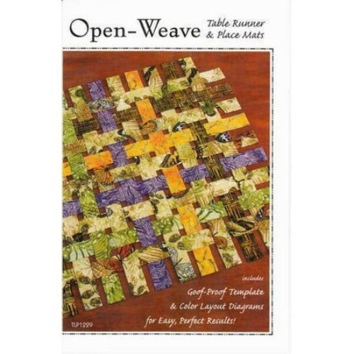 Open-Weave Table Runner Placemats Pattern Instructions Template Layout Diagrams