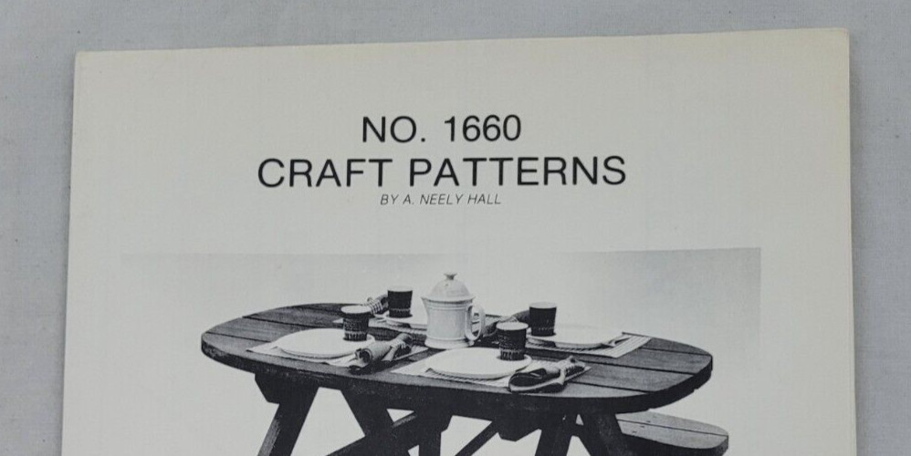 Craft Patterns ~ Oval Picnic Table &Benches ~ #1660 ~ Neely Hall