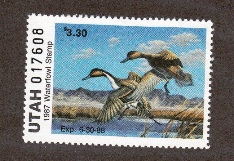 UT2 - Utah State Duck Stamp.Single.  MNH. OG.. #02 UT2
