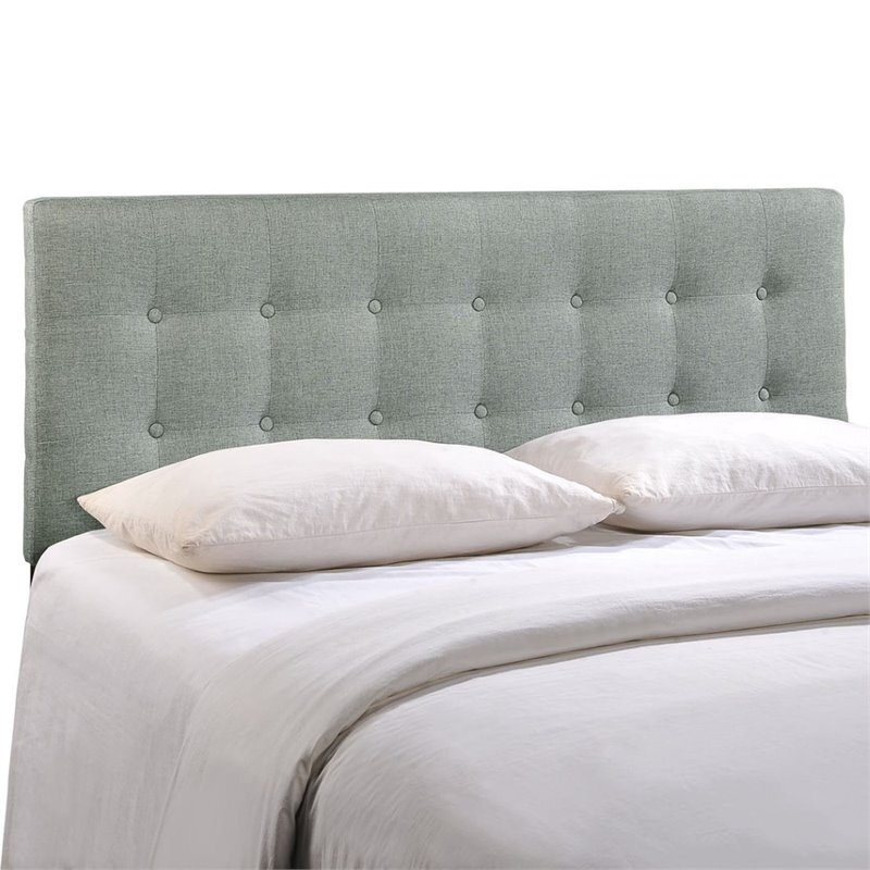 Rosebery Kids Upholstered Queen Panel Headboard in Gray