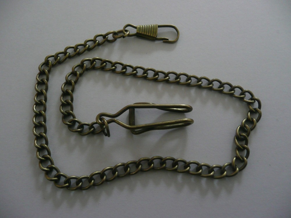 new light bronze  plated pocket watch chain