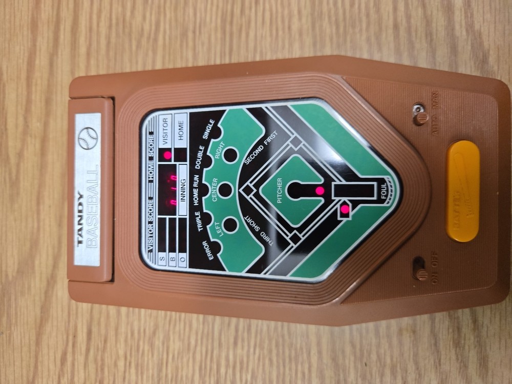 Tandy Electronic 2-Player Baseball Game Hand Held In Box