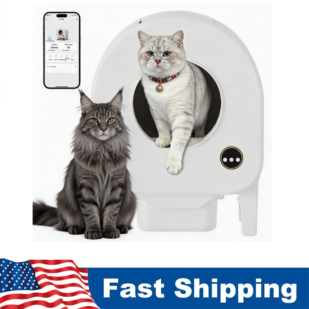 Self Cleaning Litter Box for Multiple Cats, Automatic Cat Litter Box App Control