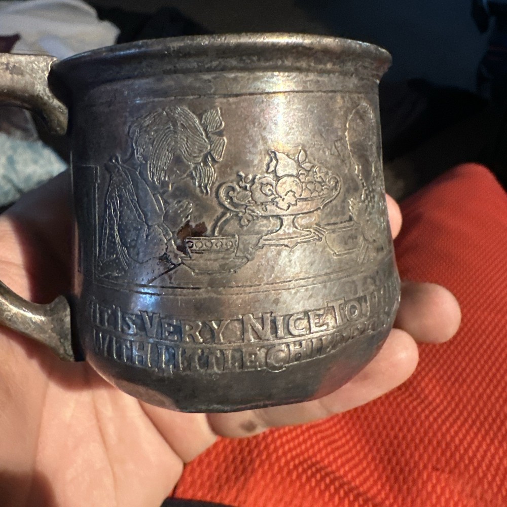 1890s child’s mug plated