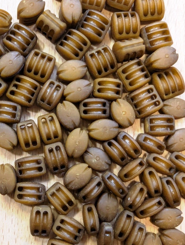 Faux Teak Rigging Blocks - Scale Model Ship Pulleys