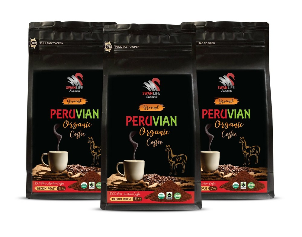 ground coffee - ORGANIC PERUVIAN GROUND COFFEE - peruvian coffee ground, 3B