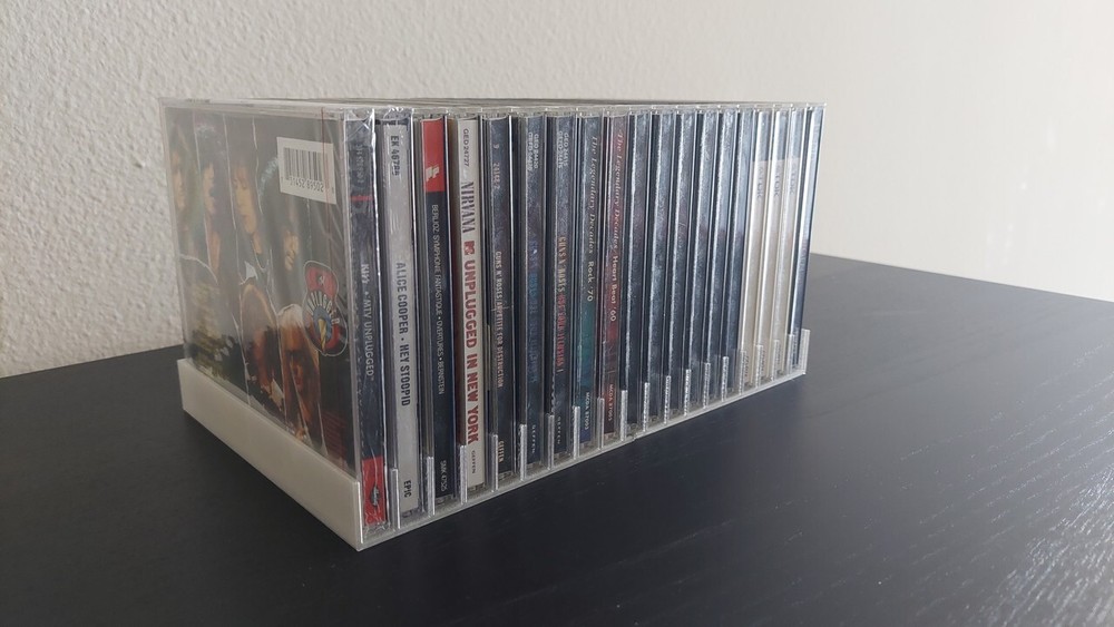 3D Printed CD Rack Shelf Storage Organizer (multiple color and size options)