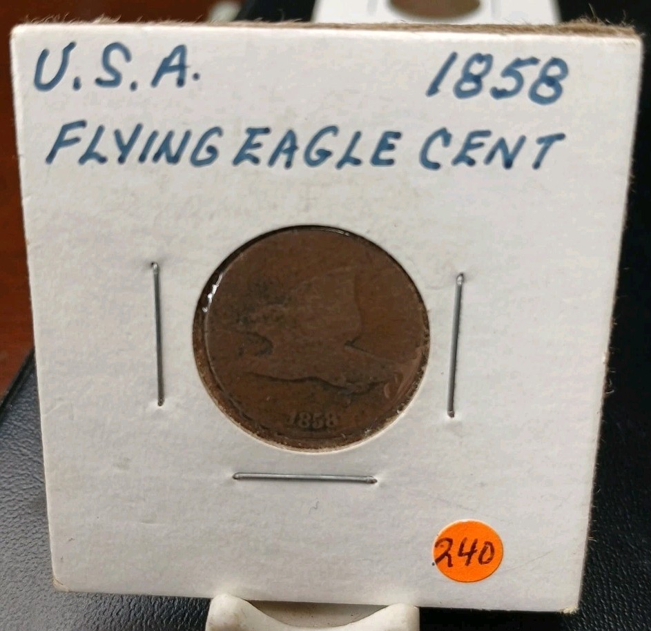 1858 Flying Eagle Cent Penny.   #240