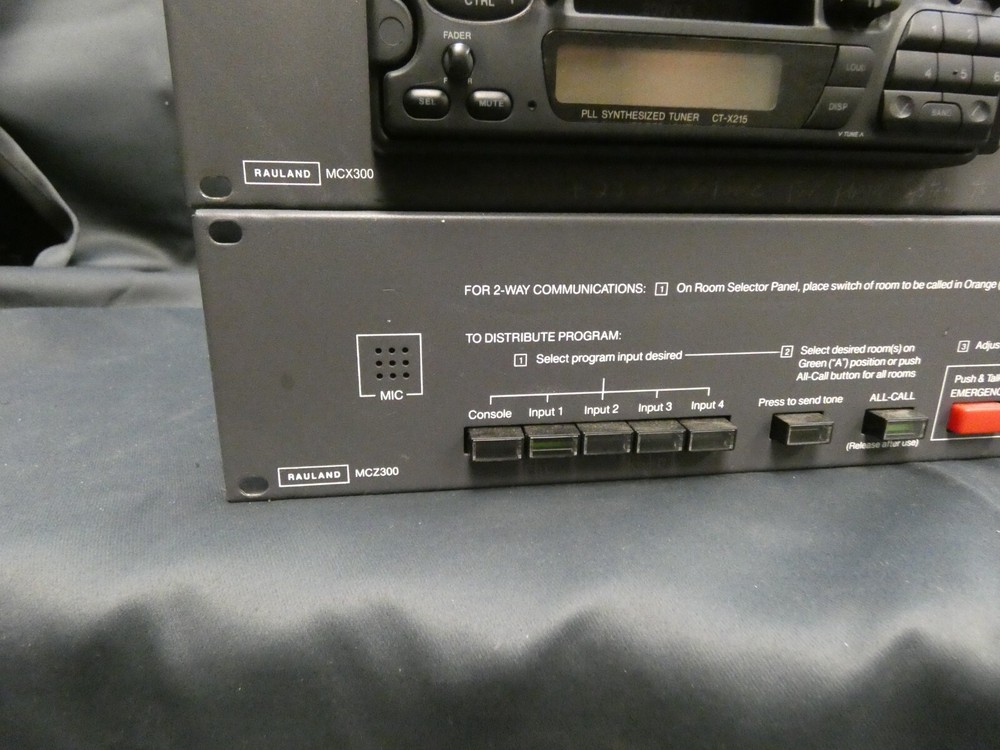 RAULAND MCZ300 Intercom/PA System - Control Unit, Casette Deck, Clock, 2 Amps