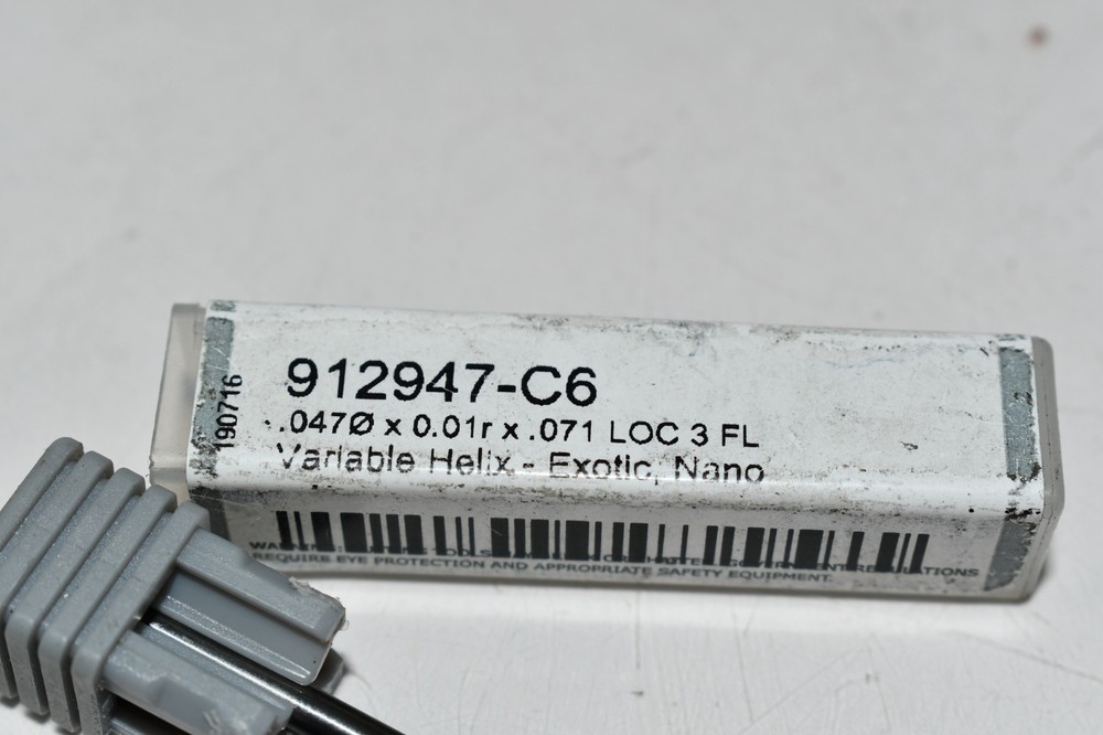 NEW Harvey Tool 912947-C6 0.0470'' (3/64) Variable Helix End Mills for High Temp