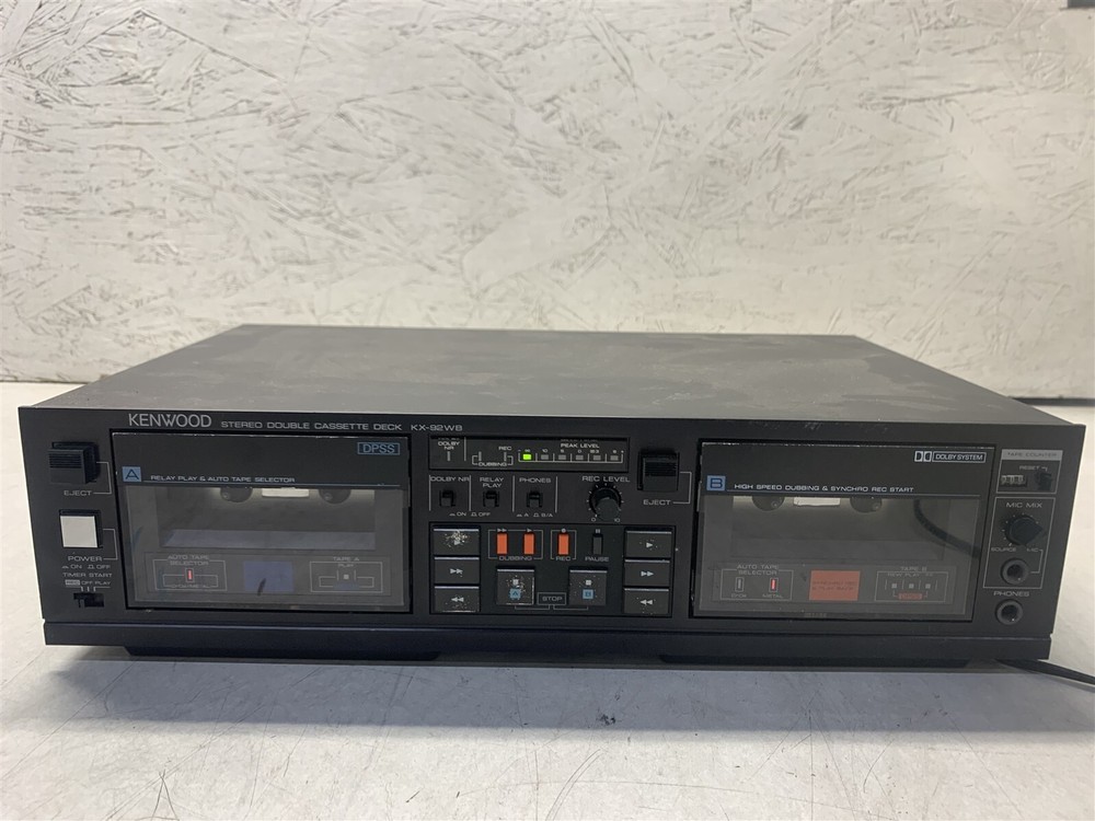 KENWOOD STEREO DOUBLE CASSETTE DECK KX-92WB