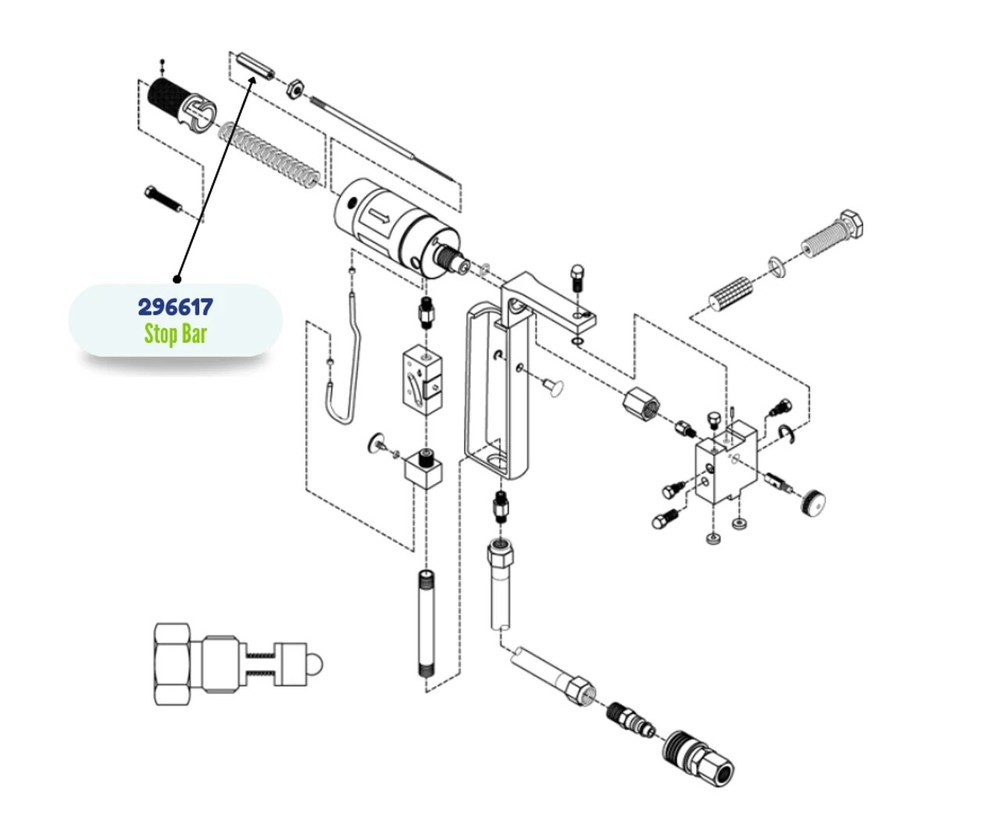D-GUN VALVING ROD STOP BAR KIT - (296617)