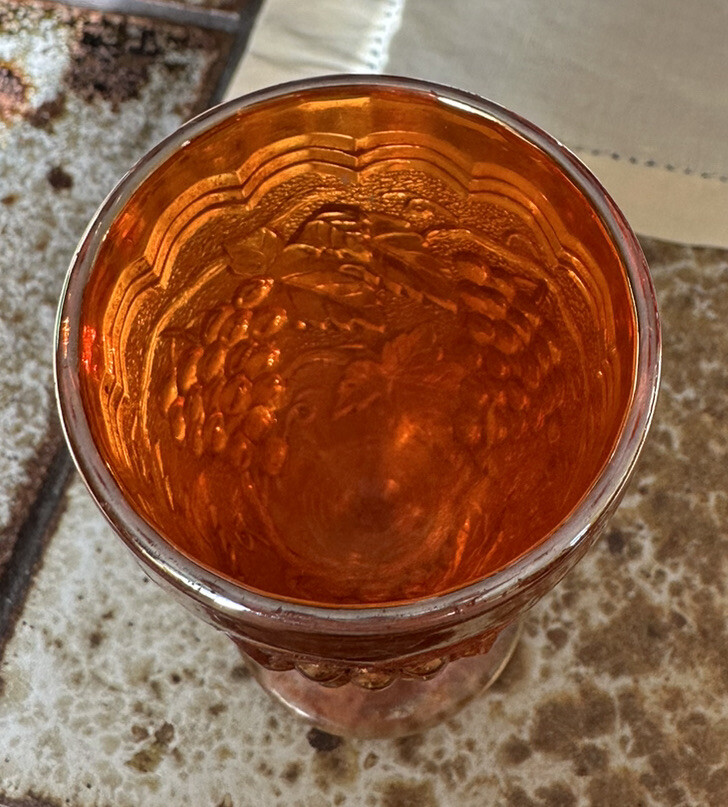 Vintage Imperial Grape and Leaf Cordials Glass