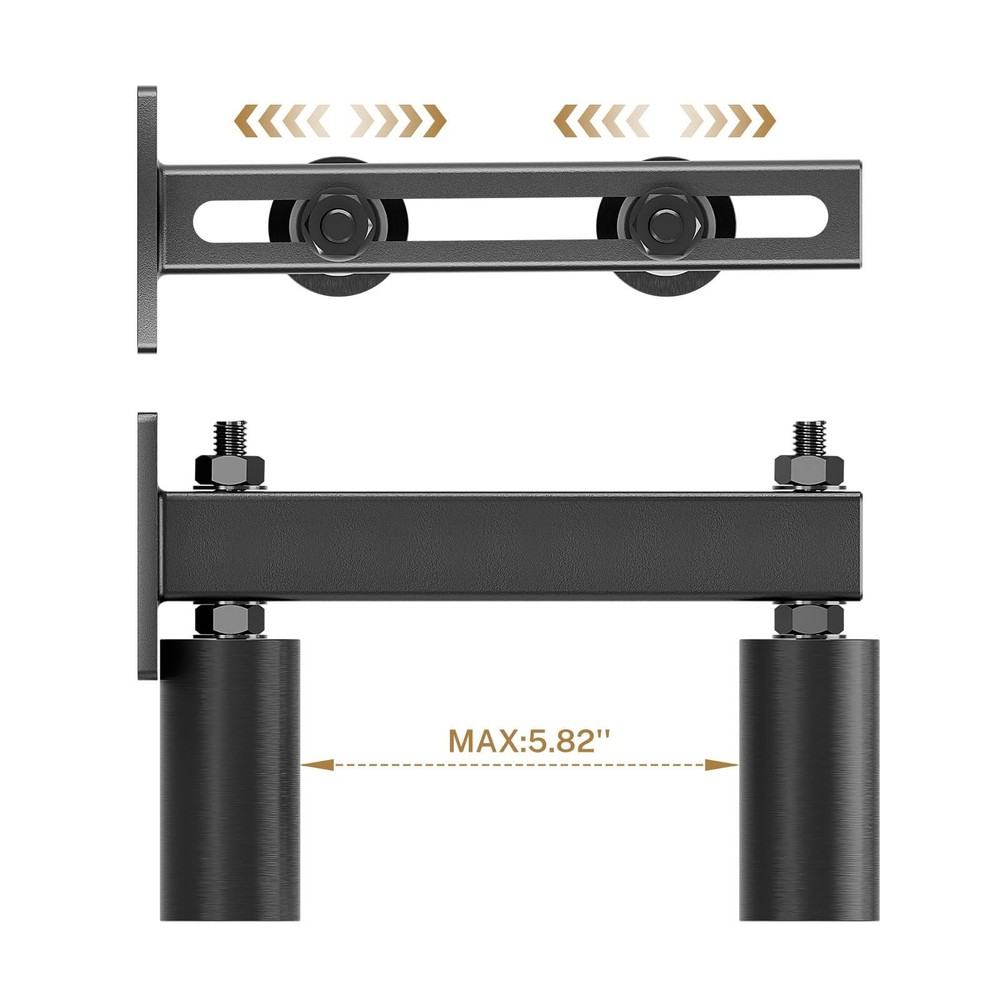 Adjustable 4" Slide Gate Guide Roller, Rust Proof Heavy Duty Steel Sliding Ga...