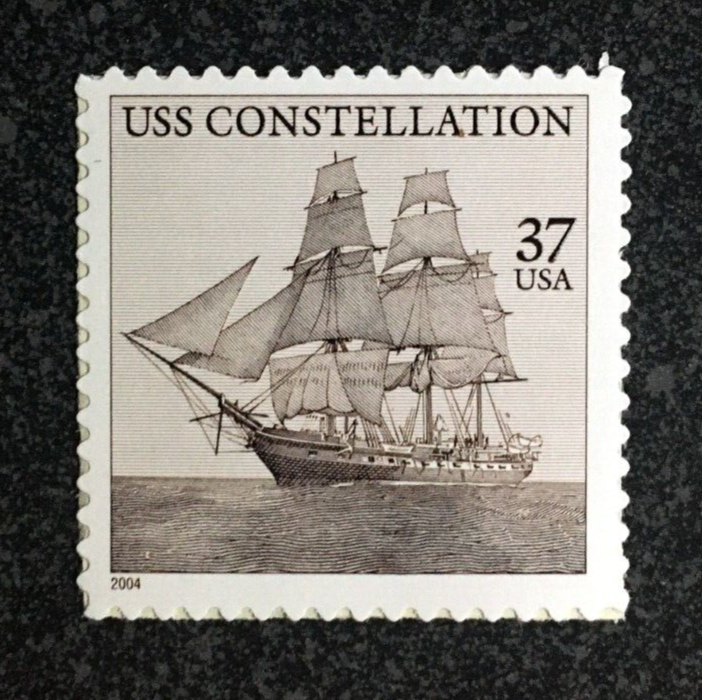2004USA #3869 37c USS Constellation - Mint NH Single Postage