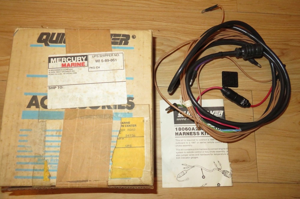 NOS Quicksilver Mercury Trim harness & Remote control harness Adapter Kit